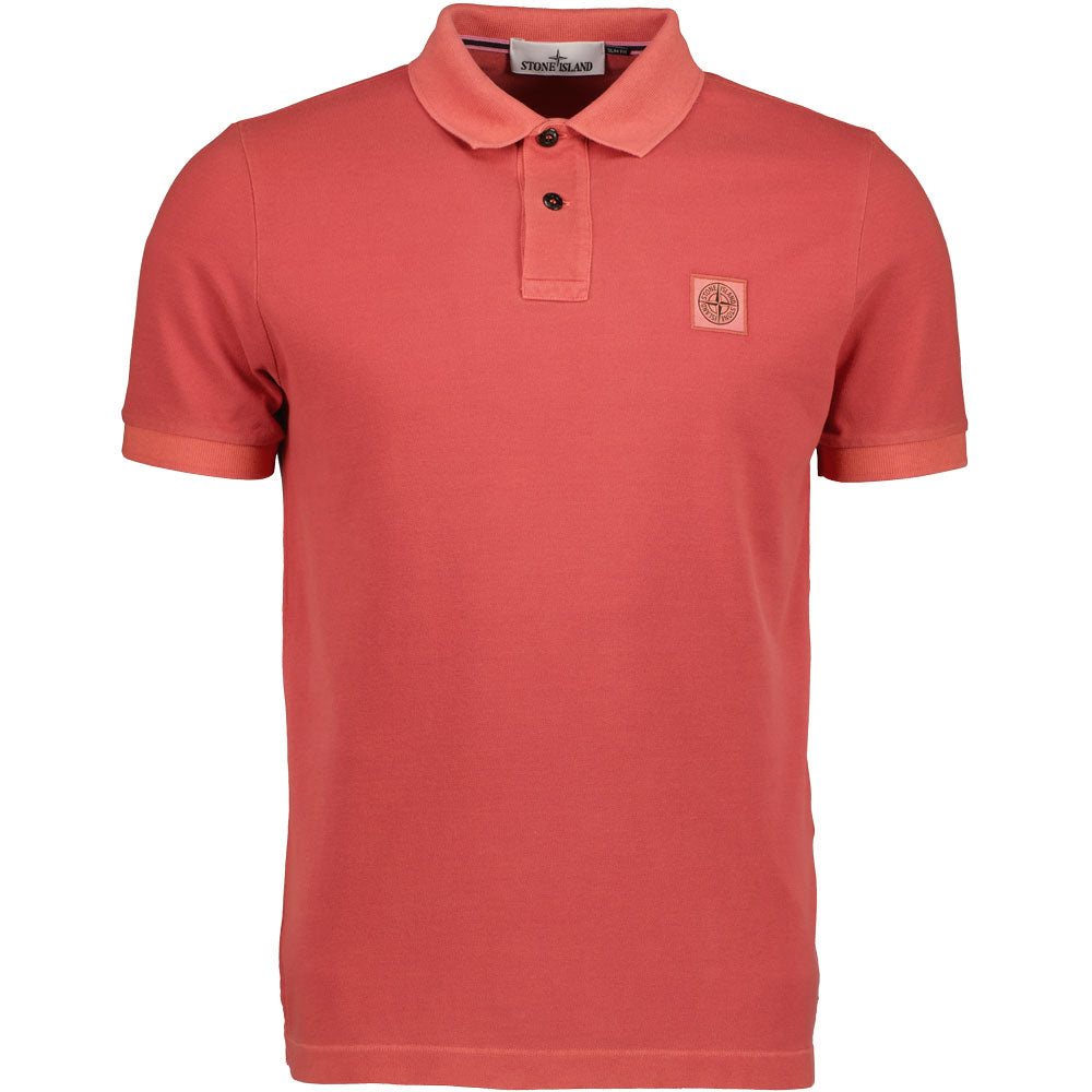 Stone island orange polo shirt online