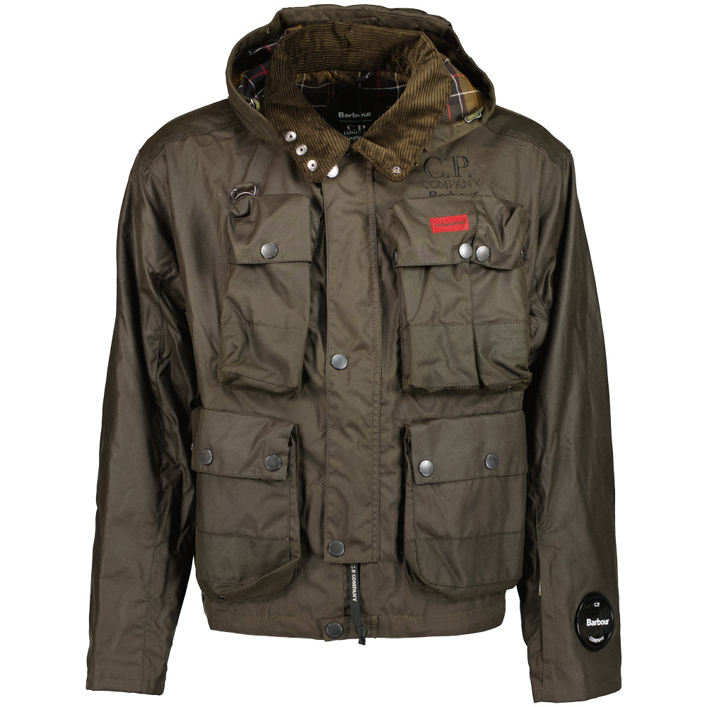 C.P. Company x Barbour Cotton Wax Goggle Jacket