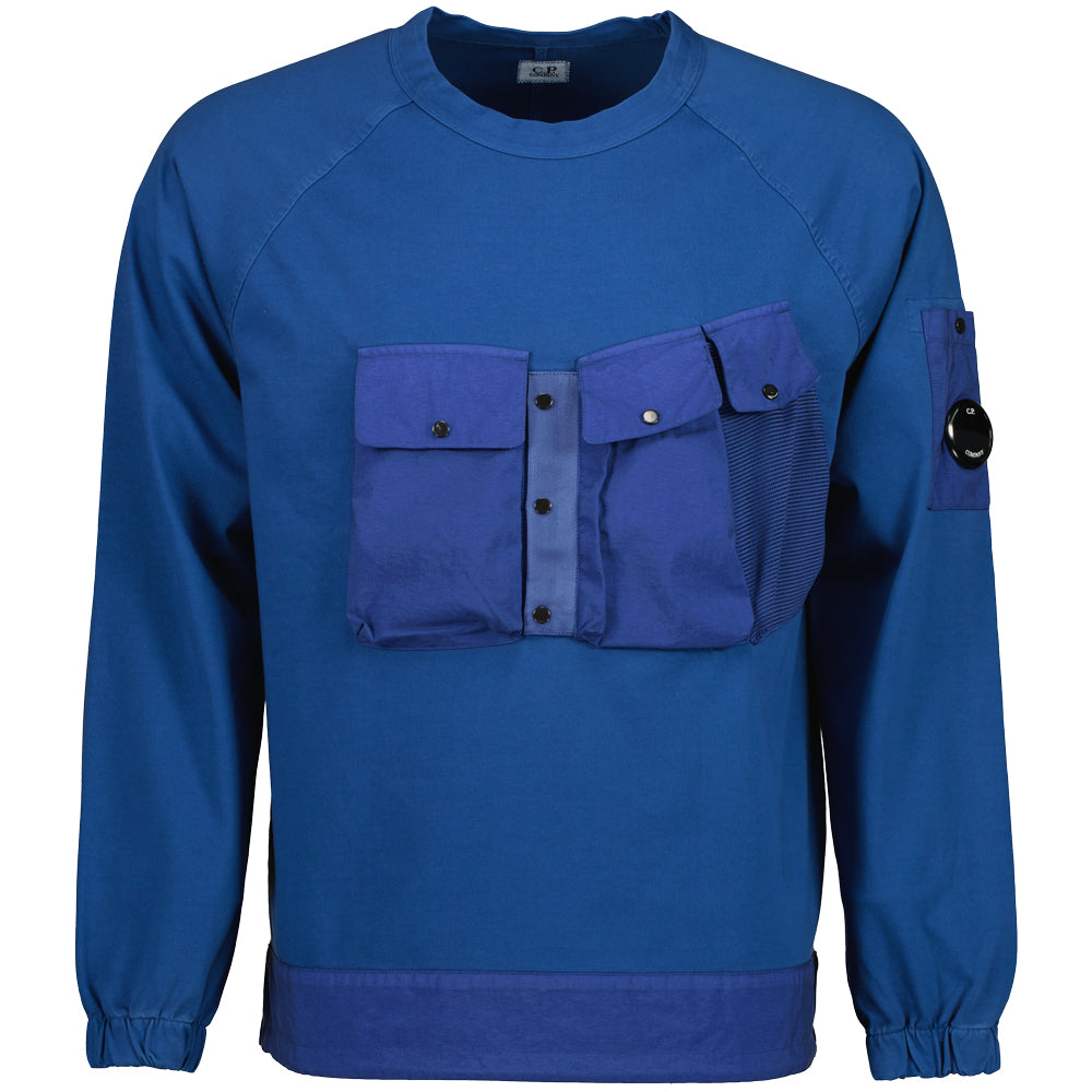 Cp company blue sweatshirt sale