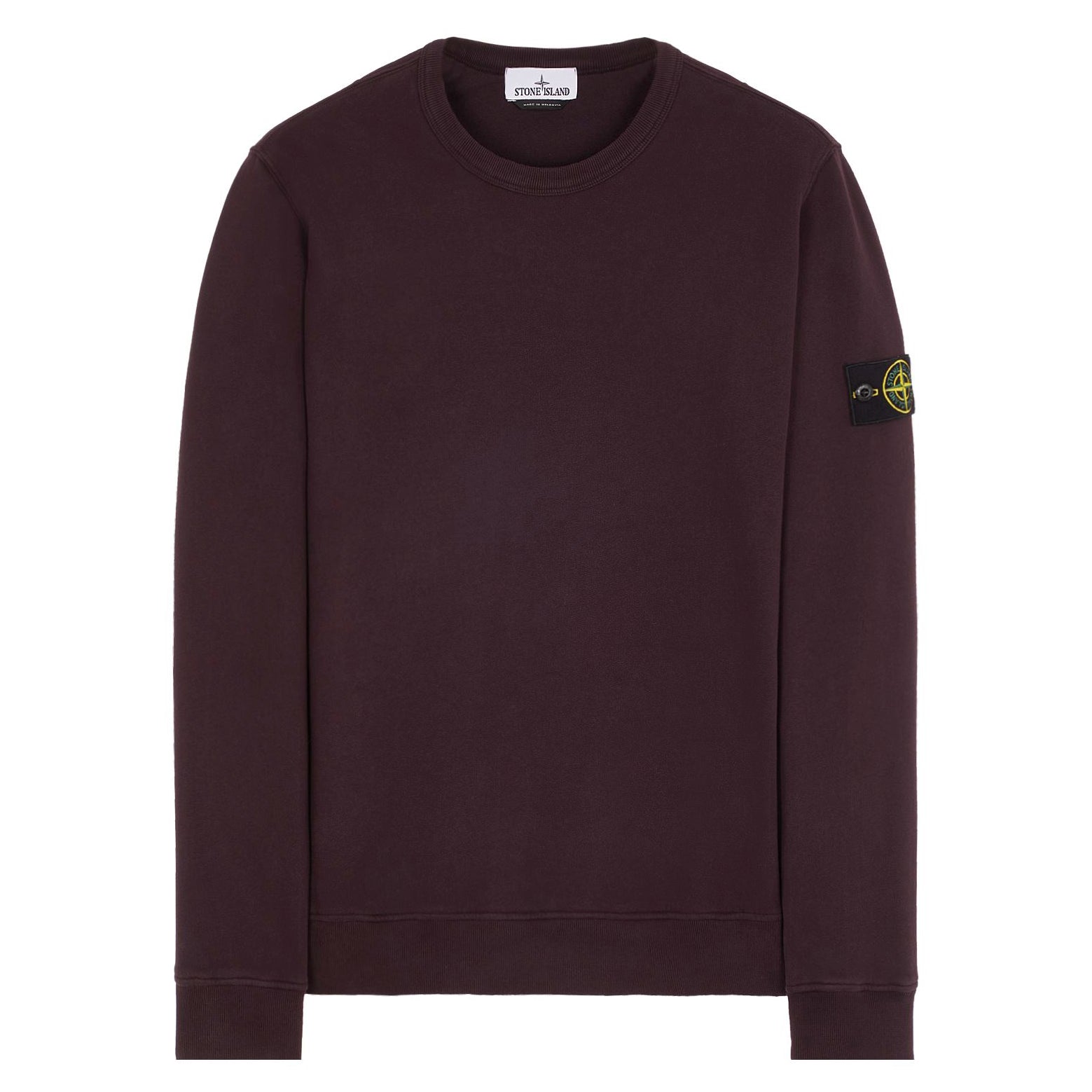 Stone island burgundy sweatshirt on sale