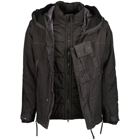 C.P. Company | Metropolis Co-TeD 2 in 1 Explorer Goggle Jacket - Black