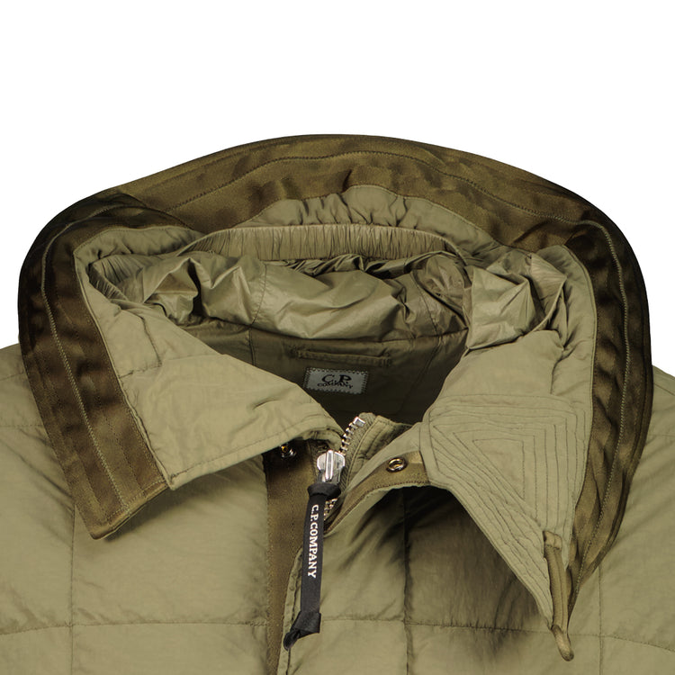 Long Flatt Nylon Down Lens Jacket - Casual Basement