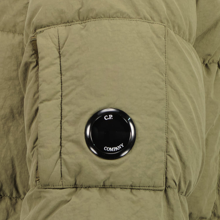 Long Flatt Nylon Down Lens Jacket - Casual Basement