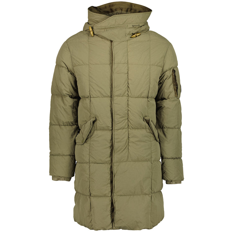 Long Flatt Nylon Down Lens Jacket - Casual Basement