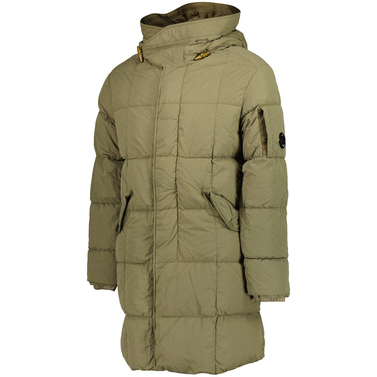 Long Flatt Nylon Down Lens Jacket - Casual Basement