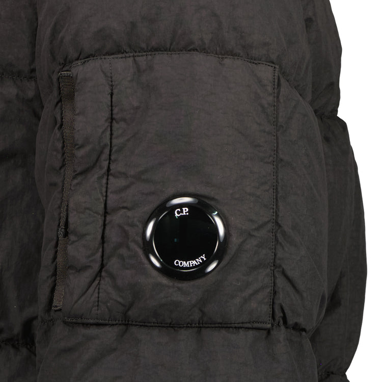 C.P. Company | Long Flatt Nylon Down Lens Jacket - Black