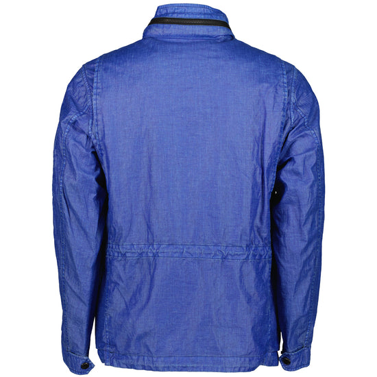 C.P. Company | Lino Wax Lens Jacket - Blue Quartz