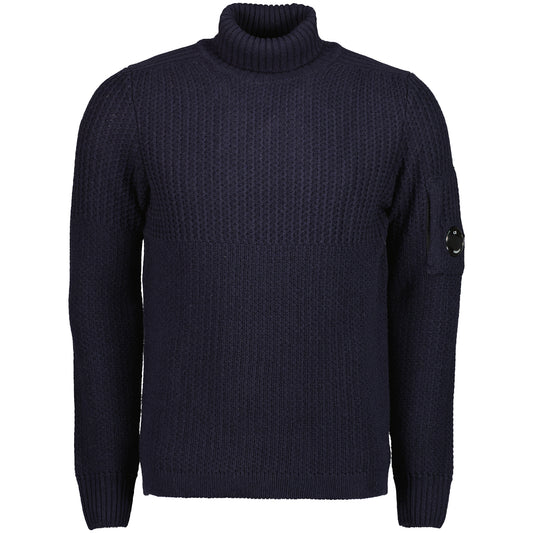 Lambswool Turtleneck Lens Knit