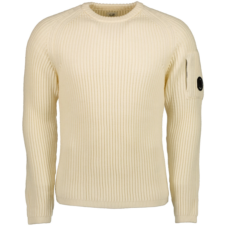 Ribbed Crewneck Lens Jumper