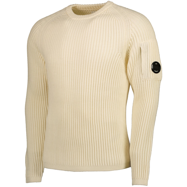 Ribbed Crewneck Lens Jumper