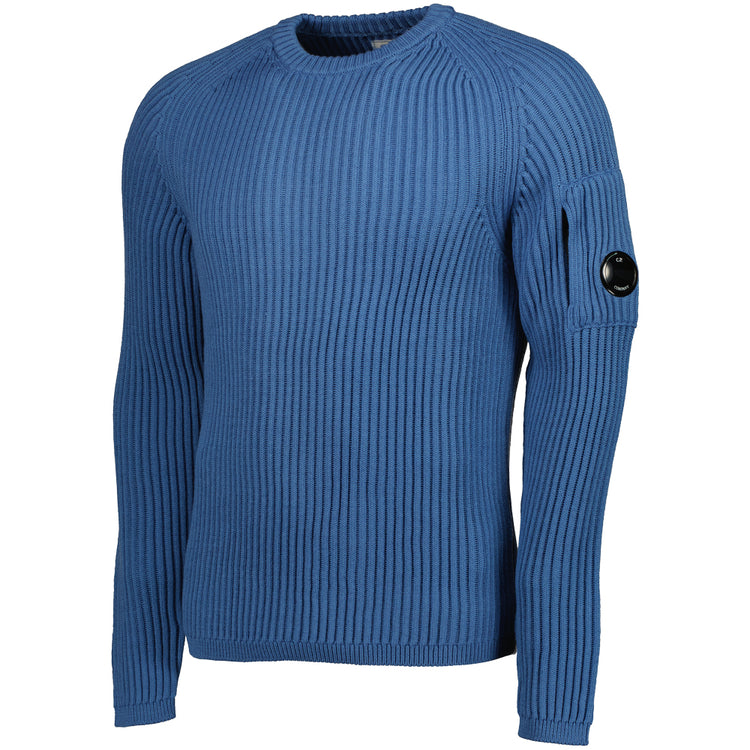 Ribbed Crewneck Lens Jumper