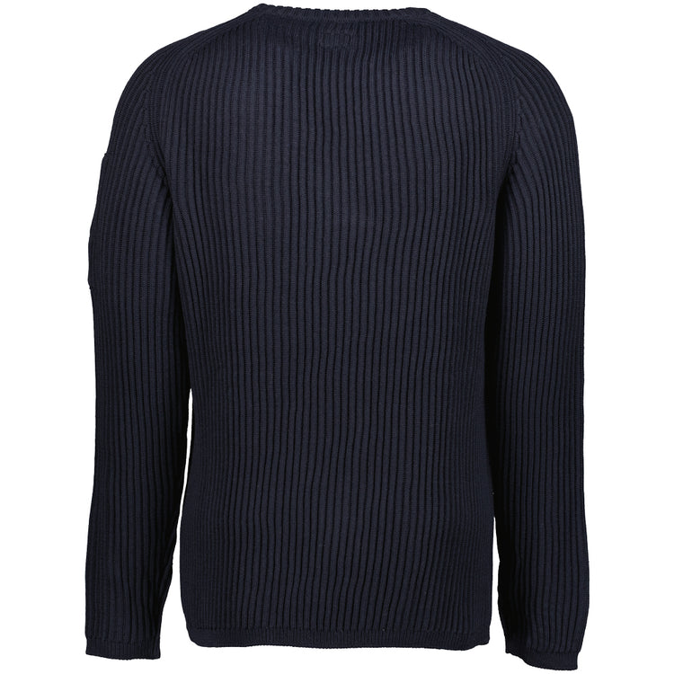 Ribbed Crewneck Lens Jumper