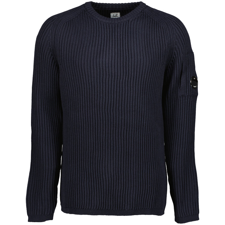 Ribbed Crewneck Lens Jumper