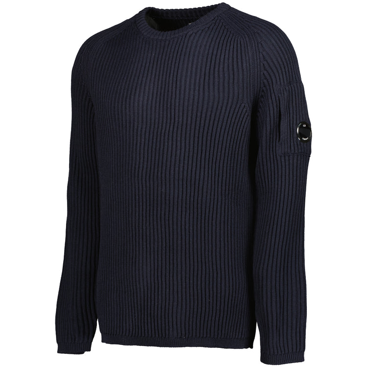 Ribbed Crewneck Lens Jumper