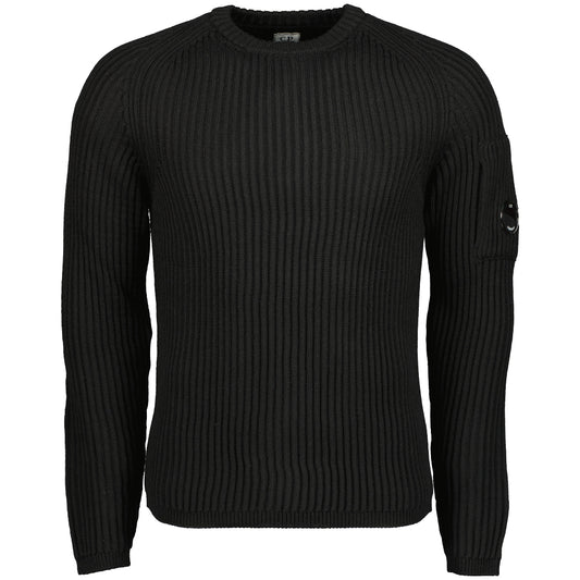 Ribbed Crewneck Lens Jumper