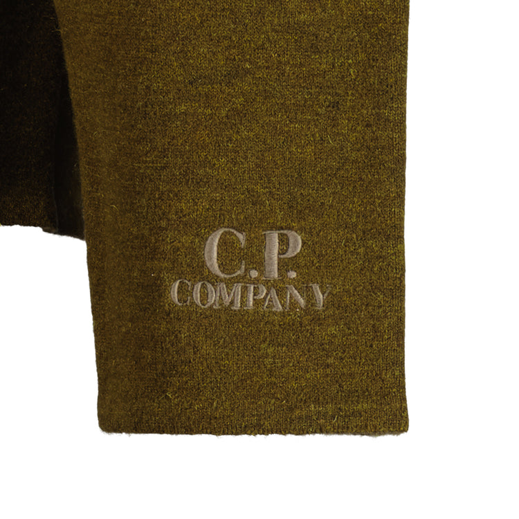 Embroidered Cuff Logo Zip Knit