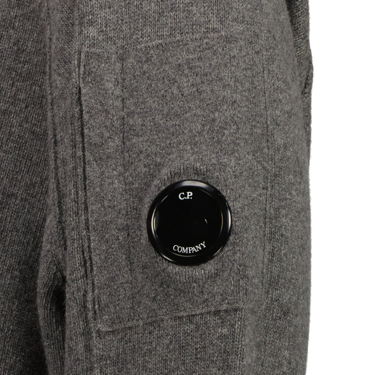 Knitted Zip-Up Lens Cardigan