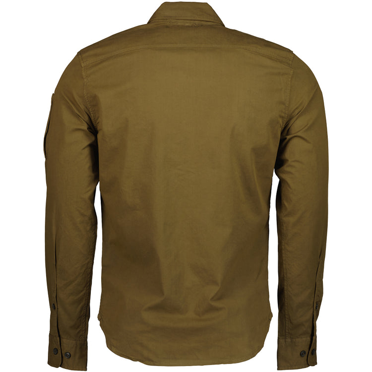 Gabardine Zip Up Lens Overshirt