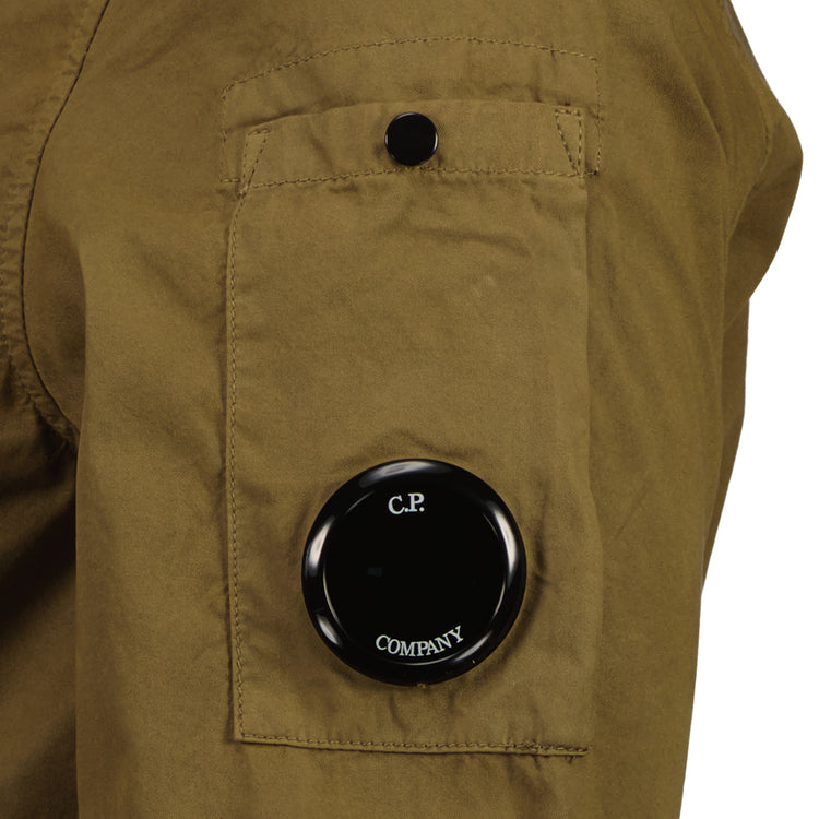 Gabardine Zip Up Lens Overshirt