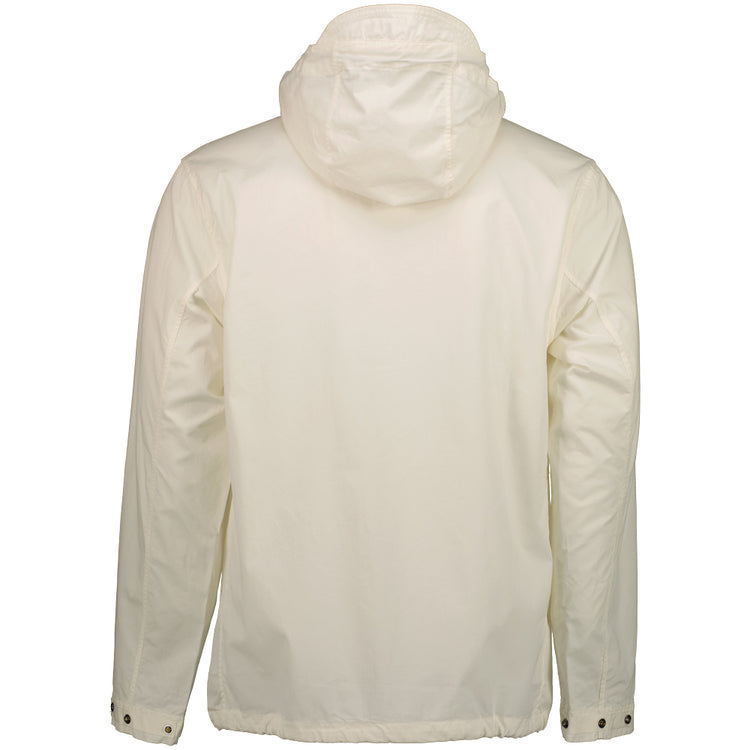 Gabardine Half Zip Hooded Overshirt