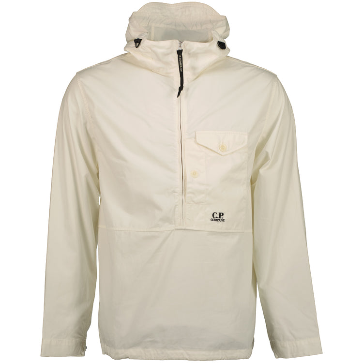 Gabardine Half Zip Hooded Overshirt