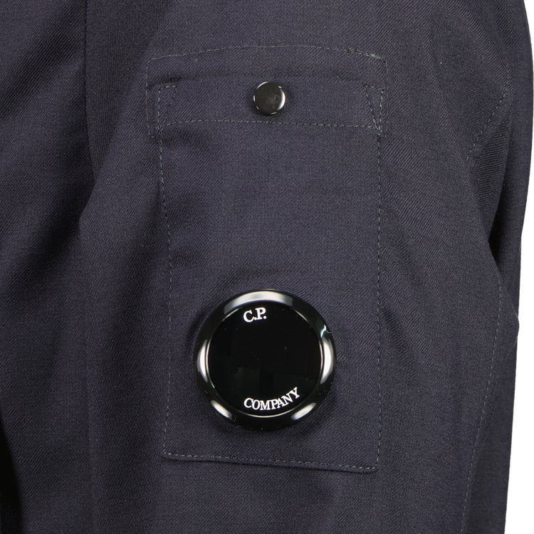 Wool Gabardine Lens Shirt