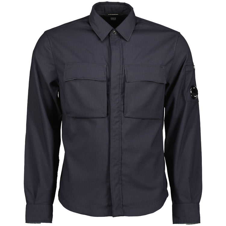 Wool Gabardine Lens Shirt