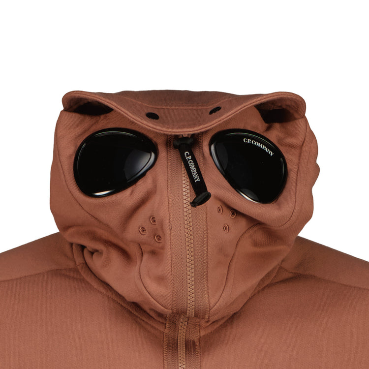 Hooded Explorer Goggle Zip Up Sweatshirt