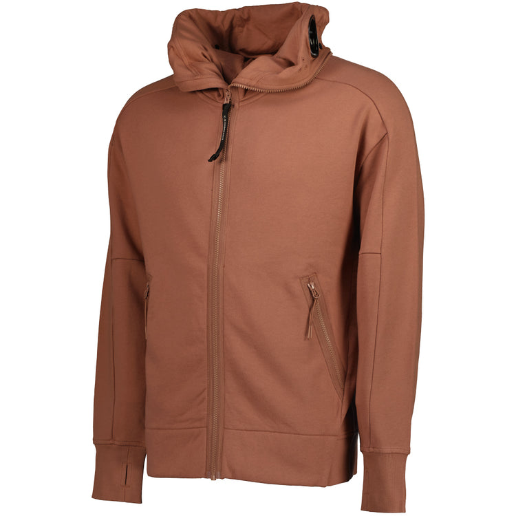 Hooded Explorer Goggle Zip Up Sweatshirt