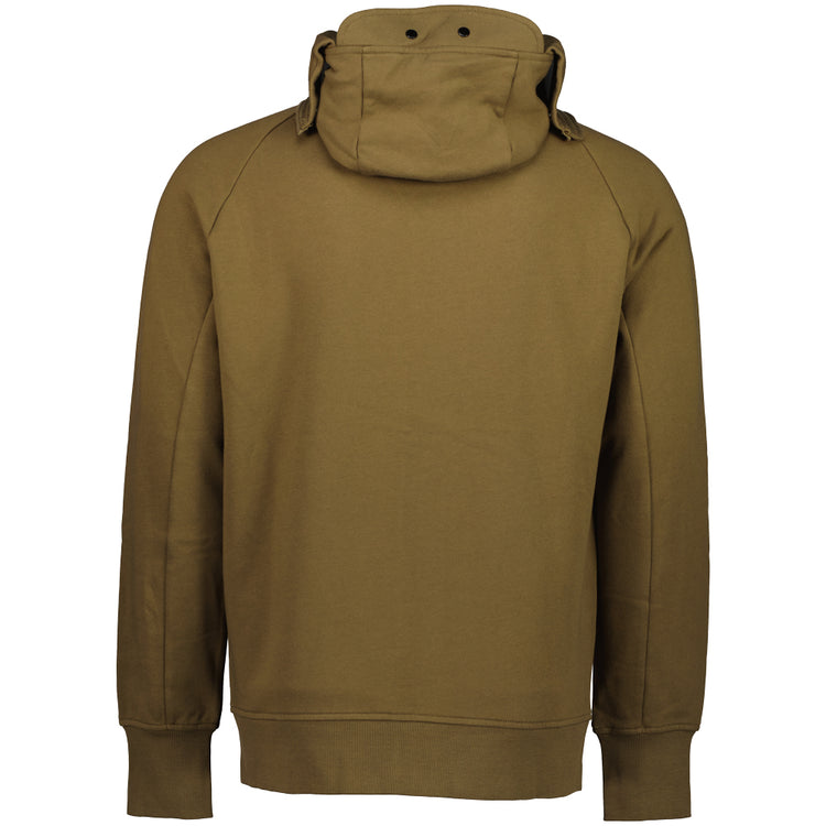 Hooded Explorer Goggle Zip Up Sweatshirt