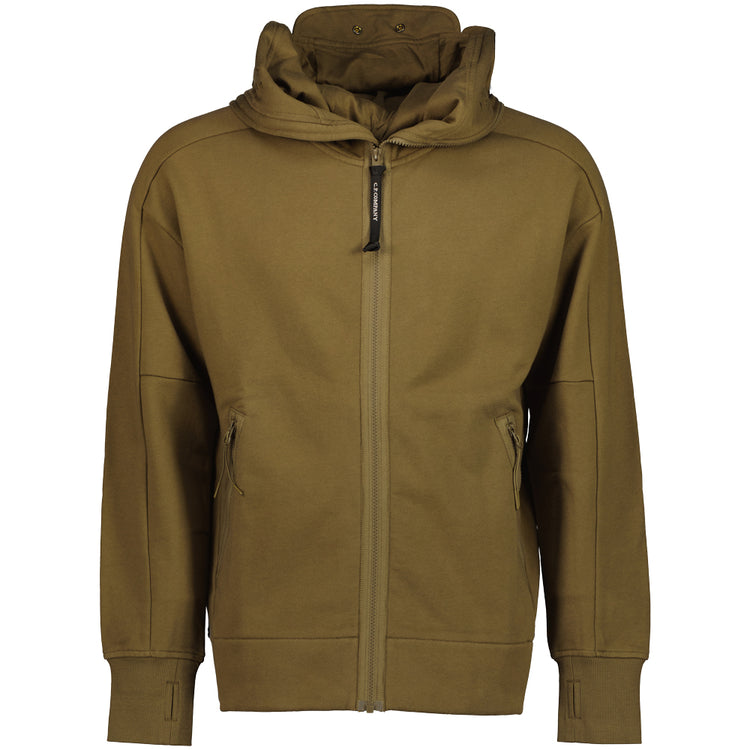 Hooded Explorer Goggle Zip Up Sweatshirt