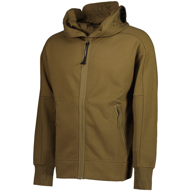 Hooded Explorer Goggle Zip Up Sweatshirt