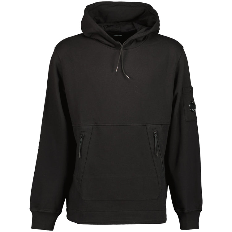 Diagonal Raised Fleece Lens Hoodie