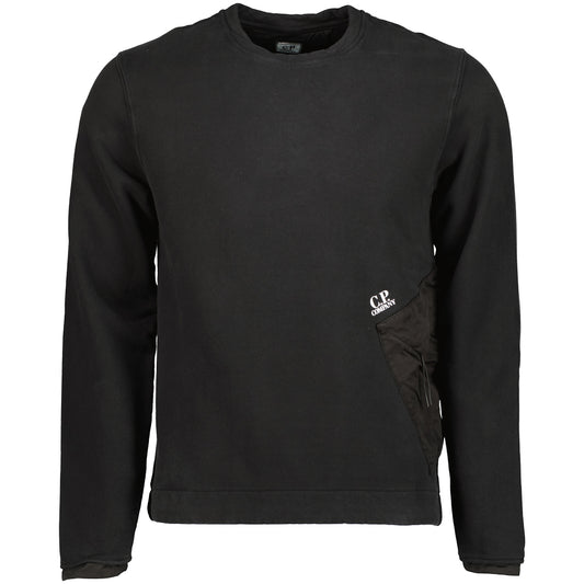 Diagonal Fleece Pocket Sweatshirt