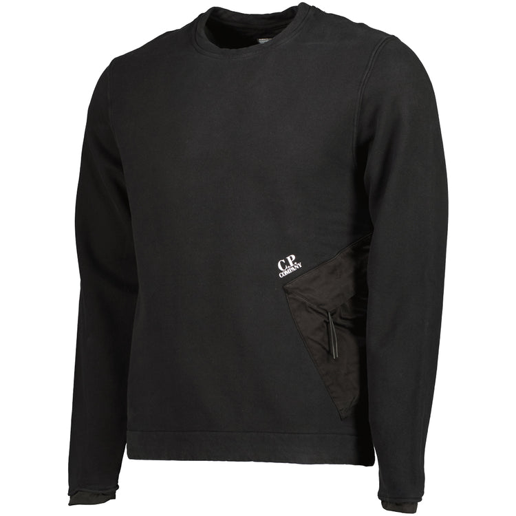 Diagonal Fleece Pocket Sweatshirt