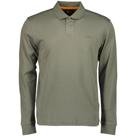 PE Interlock Long Sleeve Logo Patch Polo