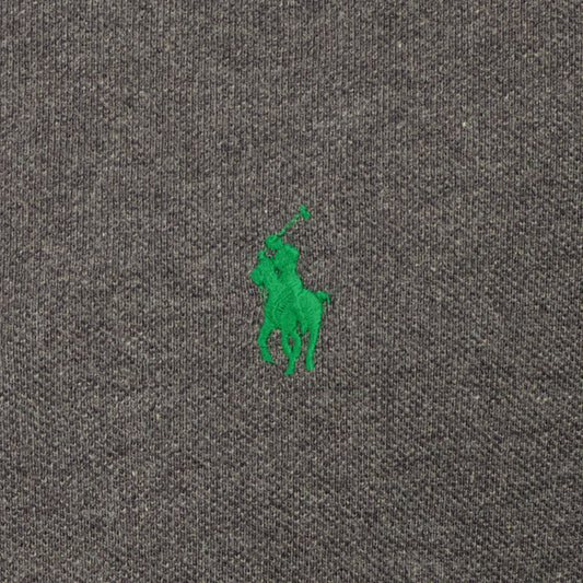 Long Sleeve Mesh Cotton Logo Polo Shirt - Casual Basement