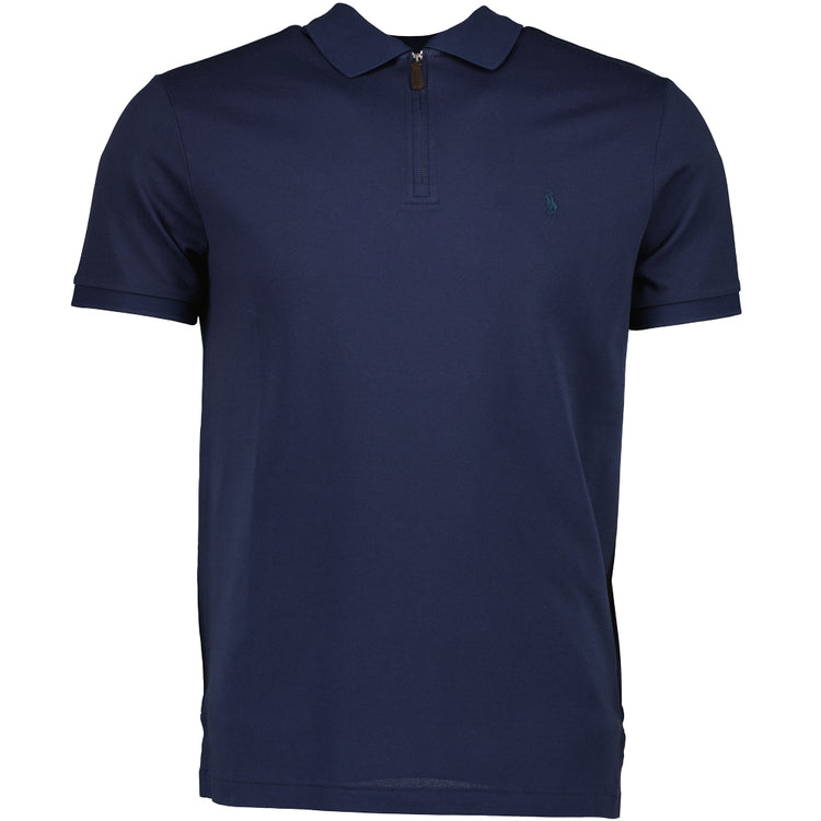 Stretch Mesh Zip Polo Shirt - Casual Basement