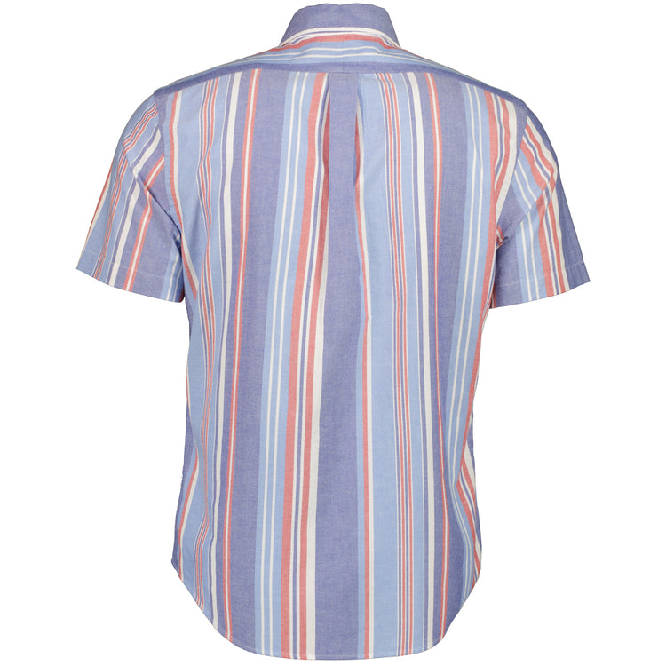 Short Sleeve Stripe Print Shirt - Casual Basement