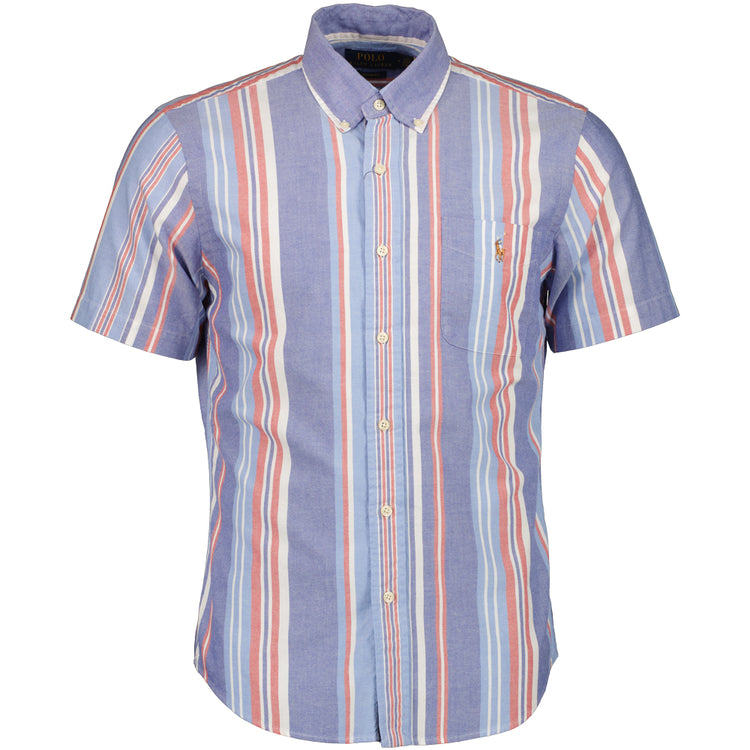 Short Sleeve Stripe Print Shirt - Casual Basement