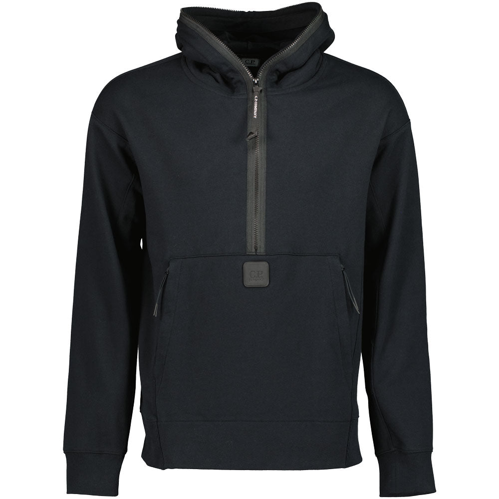 C.P. Company | C.P. Half Zip Hooded Sweatshirt - Black