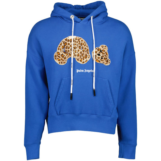 Oversized Leopard Teddy Logo Hoodie - Casual Basement